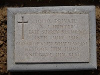 Struma Military Cemetery - Hunter, Arthur John